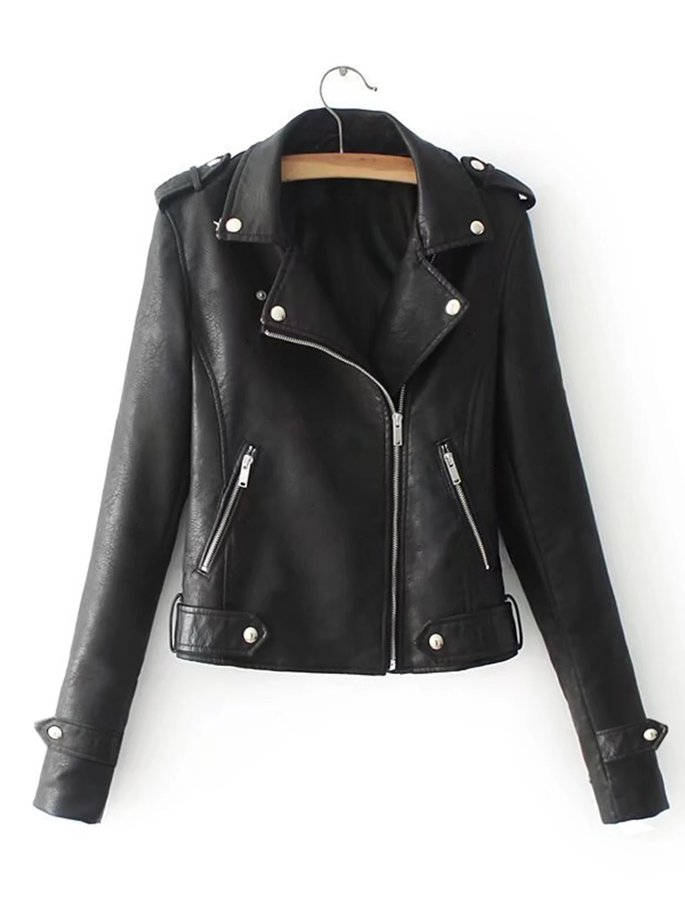 

Women's Long Sleeve Lightweight Jacket Skinny Fit Solid Color Lapel Zipper Pockets Fashion Streetwear Autumn Outerwear