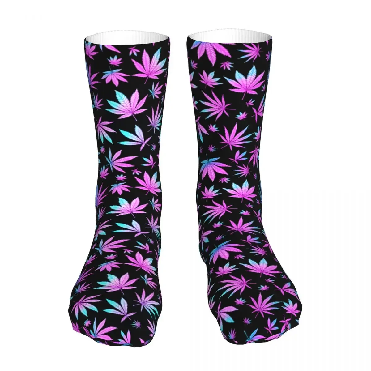 Leaves Socks Men's Women's Polyester Fashion   Leaf Socks Hip Hop Spring Summer Autumn Winter Socks Gifts