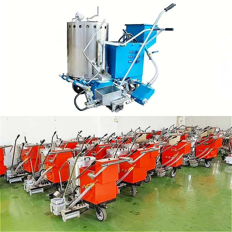 

Double Cylinder Hot Melting Kettle Efficient Road Marking Machine Solvent Based Paint Drying Fast Traffic Lane Marking Custom
