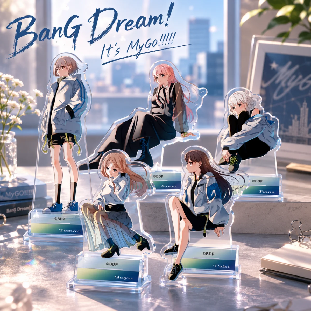 Anime BanG Dream! It's MyGO Full Set 15cm Acrylic Stand HD Rana Soyo Taki Holiday Gift Independence Day Table  keychain
