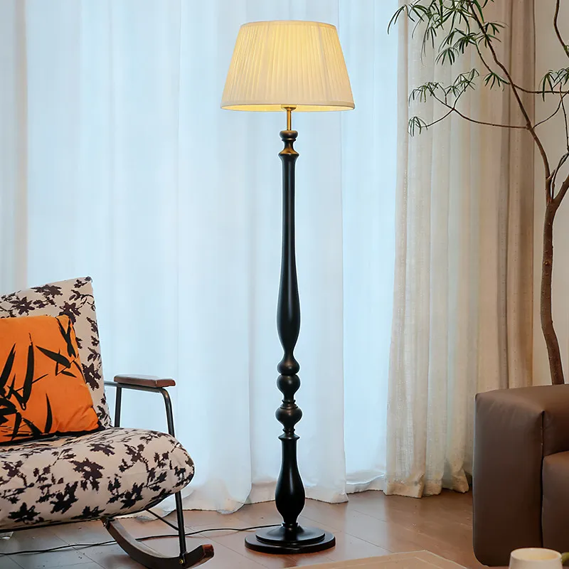 Simple Solid Wood Led Floor Lamp For Home Decoration Dining Room Living Room Sofa Bedroom Room Side Decorative Lighting Fixtures