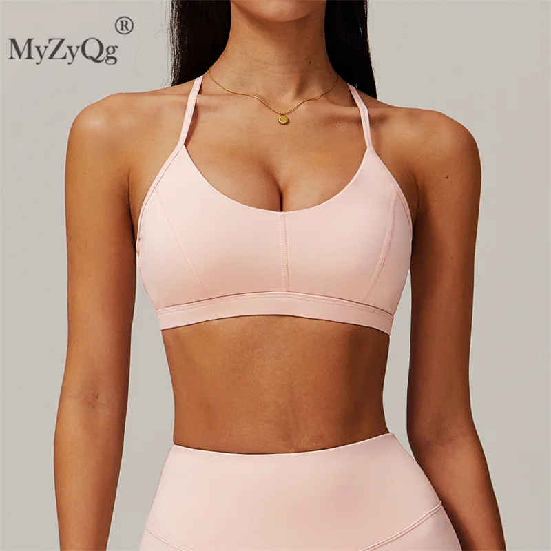 MyZyQg Women Yoga Bra Sports Underwear Fitness Running Underwear Fitness Sling Back Running Fitness Tank Top