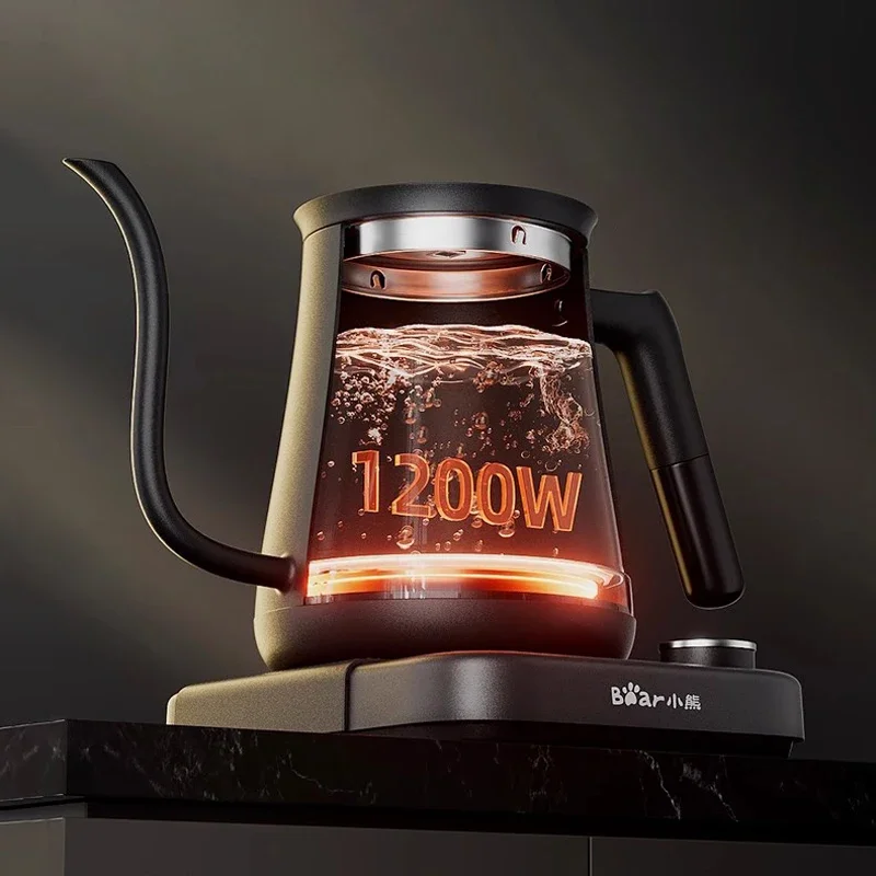 Bear Gooseneck ketel Stainless Steel, ketel listrik rumah tangga, ketel kopi teko halus