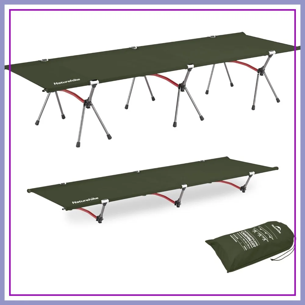 

Folding Camping Cot, Height Adjustable Ultralight Backpacking Cot, Portable Camping Bed for Hiking Travel Home