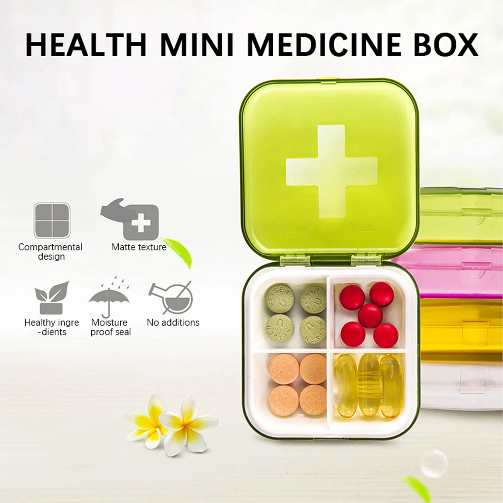 4/6 Grids Travel Pill-Organiser Portable Pills Case Holder Tablet Storage Container Weekly Medicine Dispenser Pill Box For Home