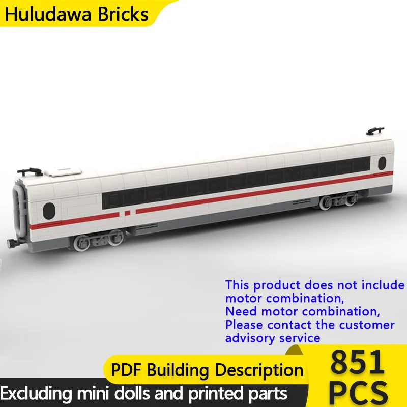 

City Car Model MOC Building Bricks Railway ICE 3 Mittelwagen V2 Train Modular Technology Gift Holiday Assemble Children Toy Suit