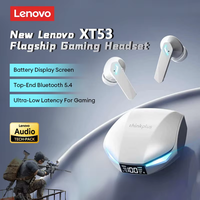 New Lenovo XT53 Wireless Upgrade Bluetooth 5.4 Earbuds LED Digital Display Waterproof Earphones HD Call Low Latency Game Headset