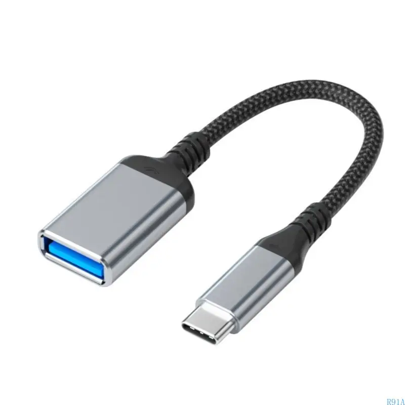R91A Металлический, усиленный USB тип C Самцовый мужчина до USB Женский адаптер быстрая зарядка шнур передачи данных для