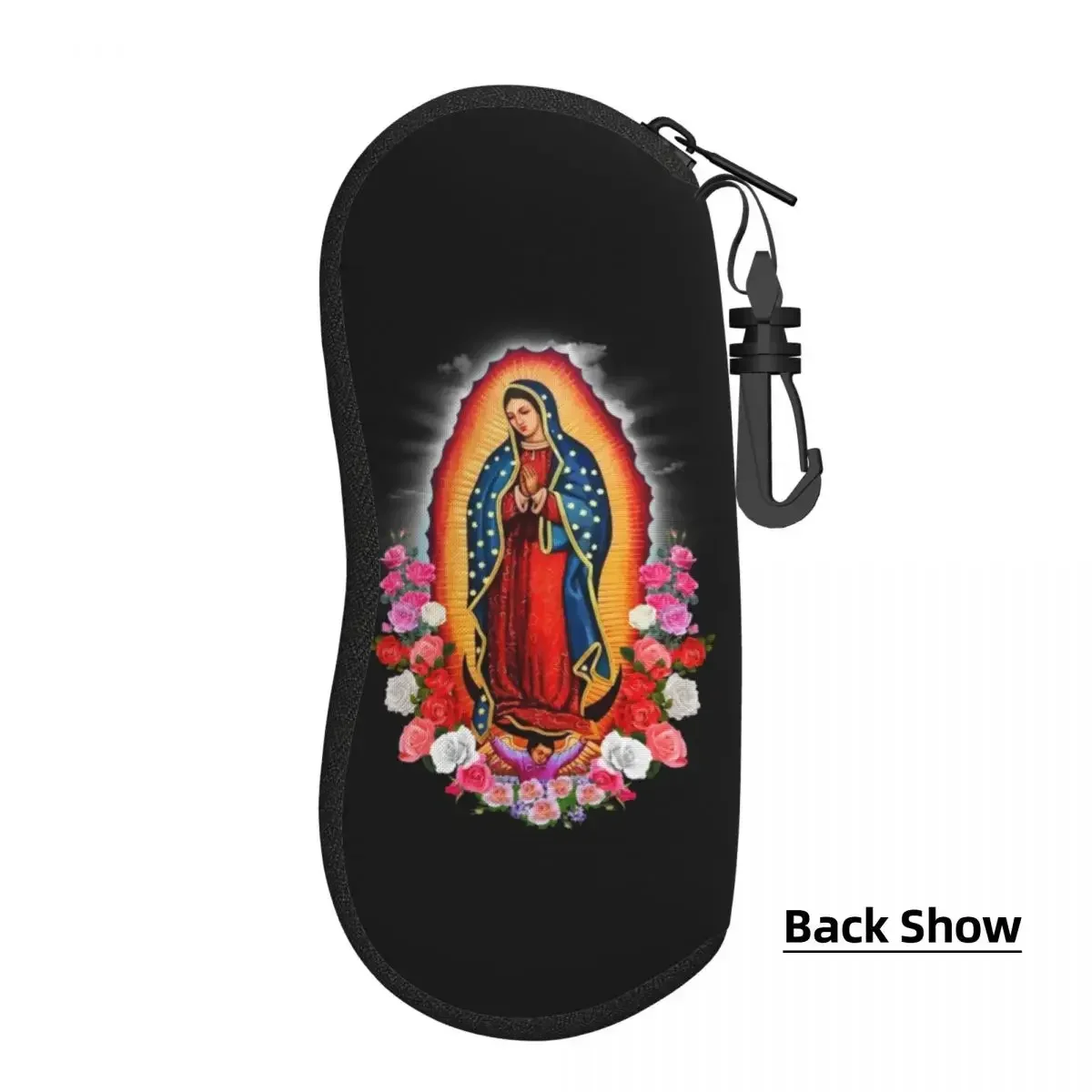 Custom Virgin Mary Of Guadalupe Shell Eyeglasses Protector Cases Cool Sunglass Case Mexico Catholic Saint Glasses Bag