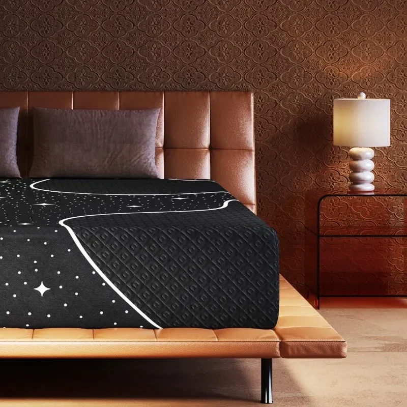 

Gel Memory Foam Mattress for Staying Cool, Pressure Relief & Motion Isolation, Starry Night mattress memory foam