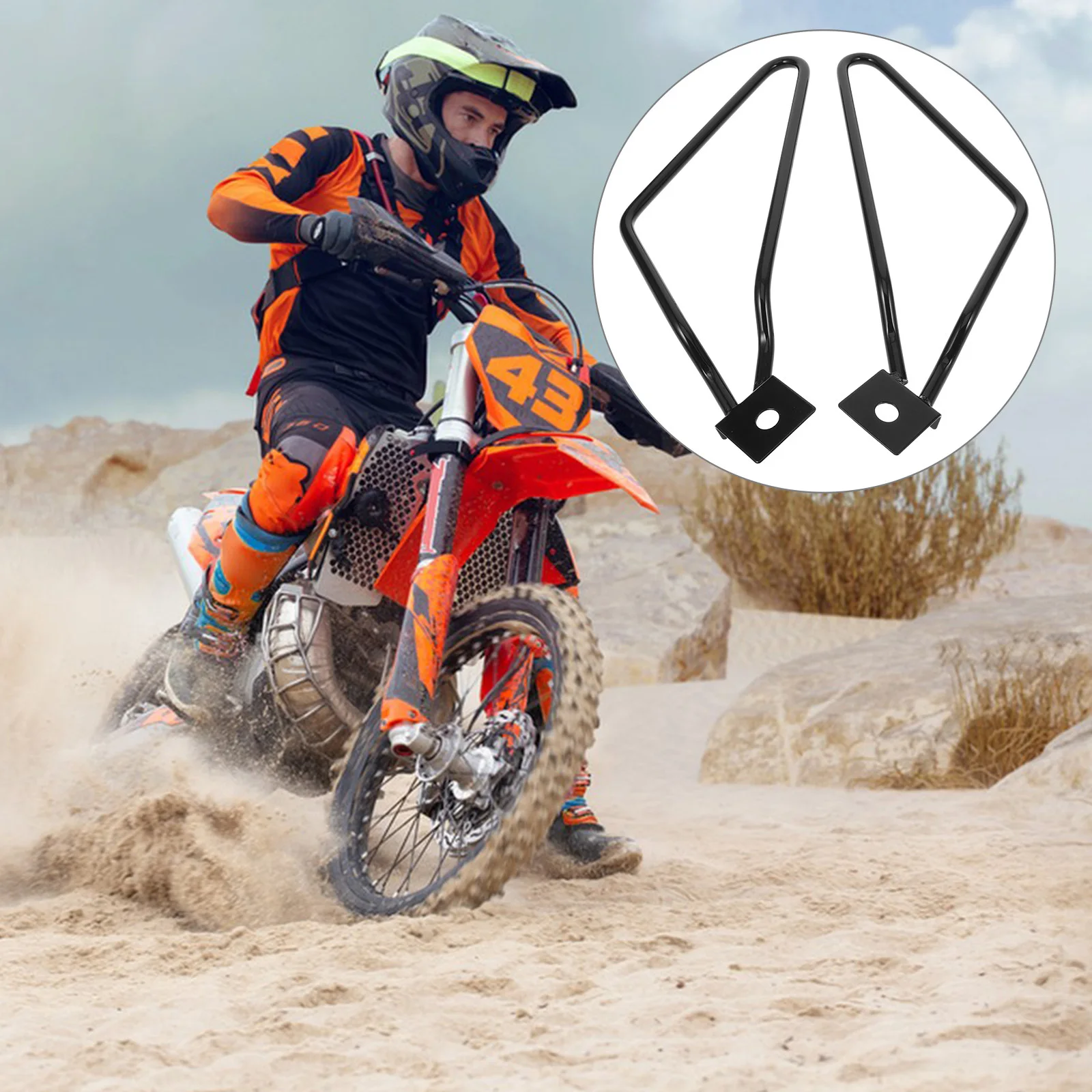 

1 Pair Motorcycle Saddlebag Mounting Bracket Metal Universal Fit For Harley 883 Xl1200 Side Bag Support Rack Saddlebag Brackets