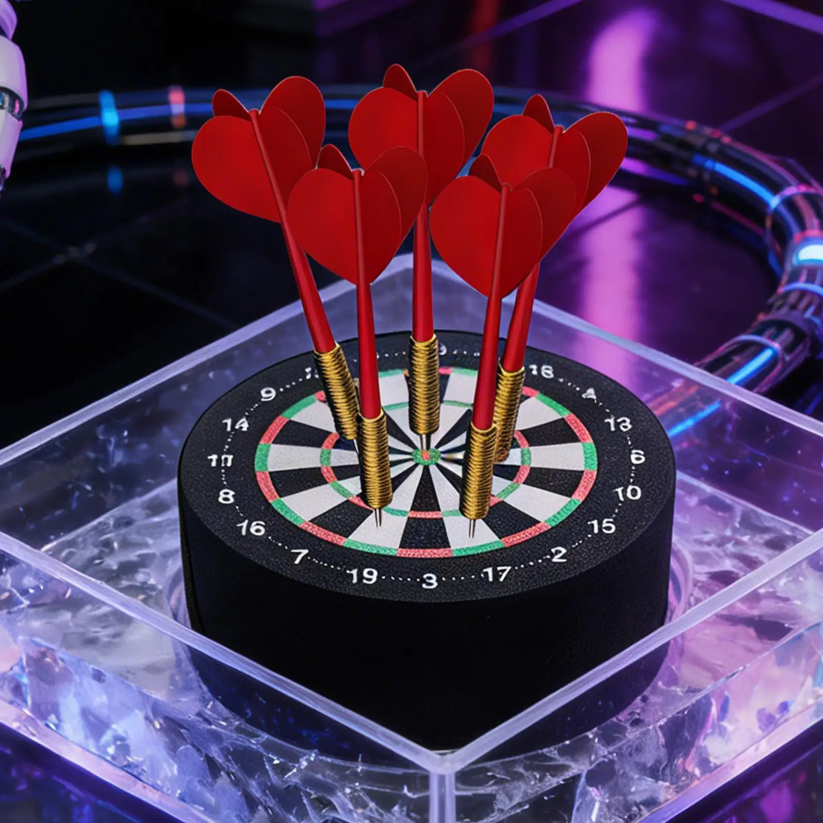 Suporte de Mesa para Dardos, Expositor para Armazenamento e Organização de Dardos, Decoração para Sala de Jogos e Escritório Doméstico, Acessório para Dardos