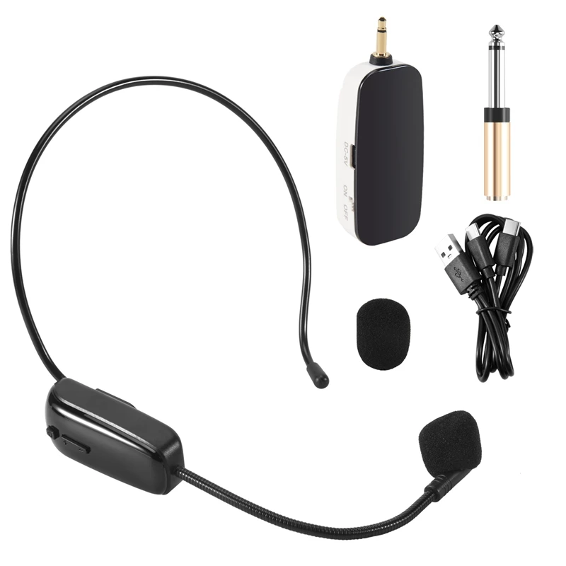 

Y16A New 2 in 1 Handheld UHF Wireless Microphone Professional Head-Wear Mic Volume Amplifier for Speech Teaching