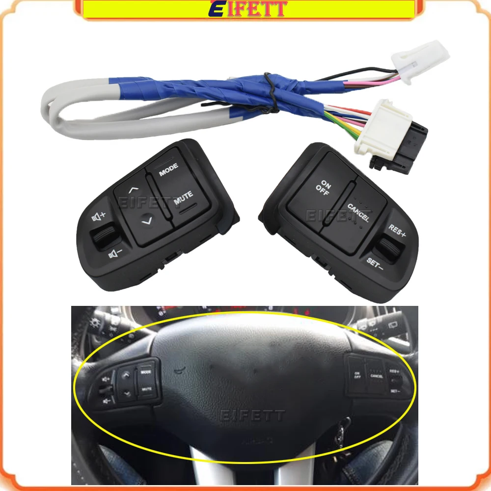 With Heating Wire Car Steering Wheel Audio  Control Buttons For Kia Sportage 2011-2014 96700-3W502 96700-4T000