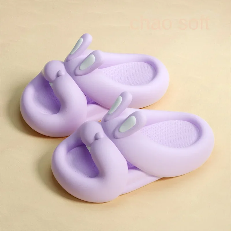 Summer Kids Home Shoes Flip Flops Baby Girls Slippers for Children Cartoon Unicorn Bathroom Antislip Thick Sole Slides 2-8 Years