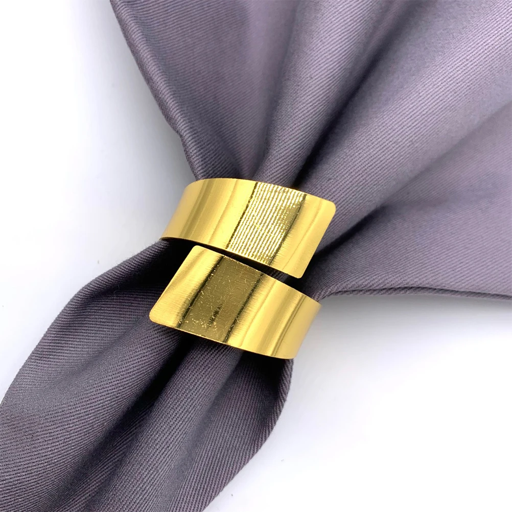 

8 Pcs Napkin Ring Leaf Serviette Rings Dining Table Decors Napkins Novel Buckle Alloy Delicate Banquet Room