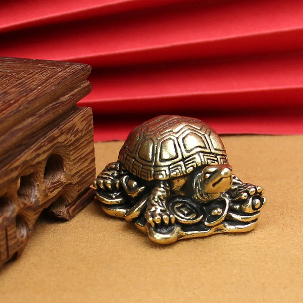 

Lucky Money Turtle Decoration Prosperity Tortoise Figurine Wealth Brass Statue Home Office Decor Craft Desktop Adornment Mini