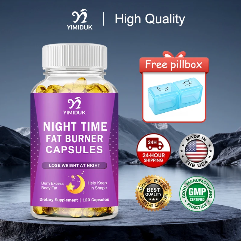 

Extra Strength Night Burner Capsules, with Vitamin D3, for Lose Weight,Metabolism & Fall Asleep Fast, Suitable for Adult, Vegan