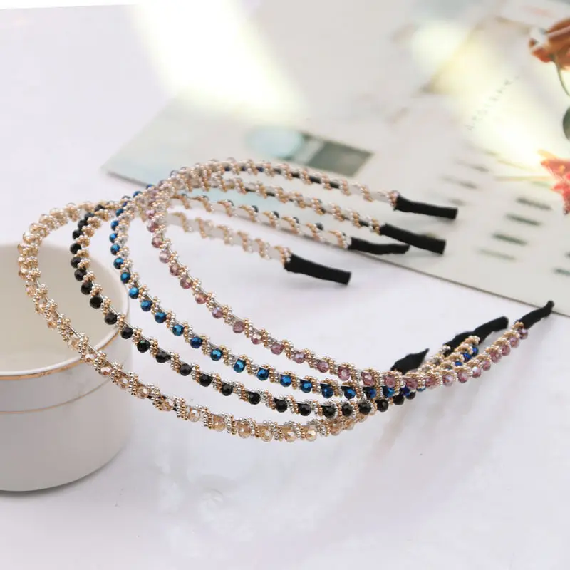 Pearl headband White stone headband Student everything sweet hairpin simple pressure hairpin headpiece hair accessories