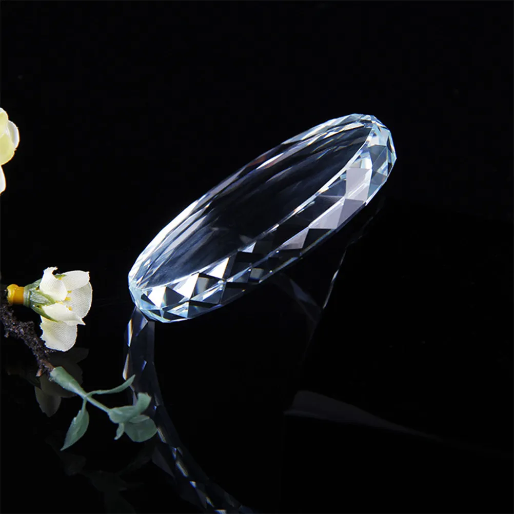 

2Pcs Crystal Glass Nail Art Palette for Mixing Nail Polish Pigments Cosmetics Smooth Easy-Clean Manicure Mixing Board Color