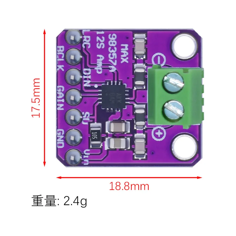 MAX98357 모듈 I2S 오디오 앰프 필터링 없음 ESP32 Raspberrypi와 호환 가능