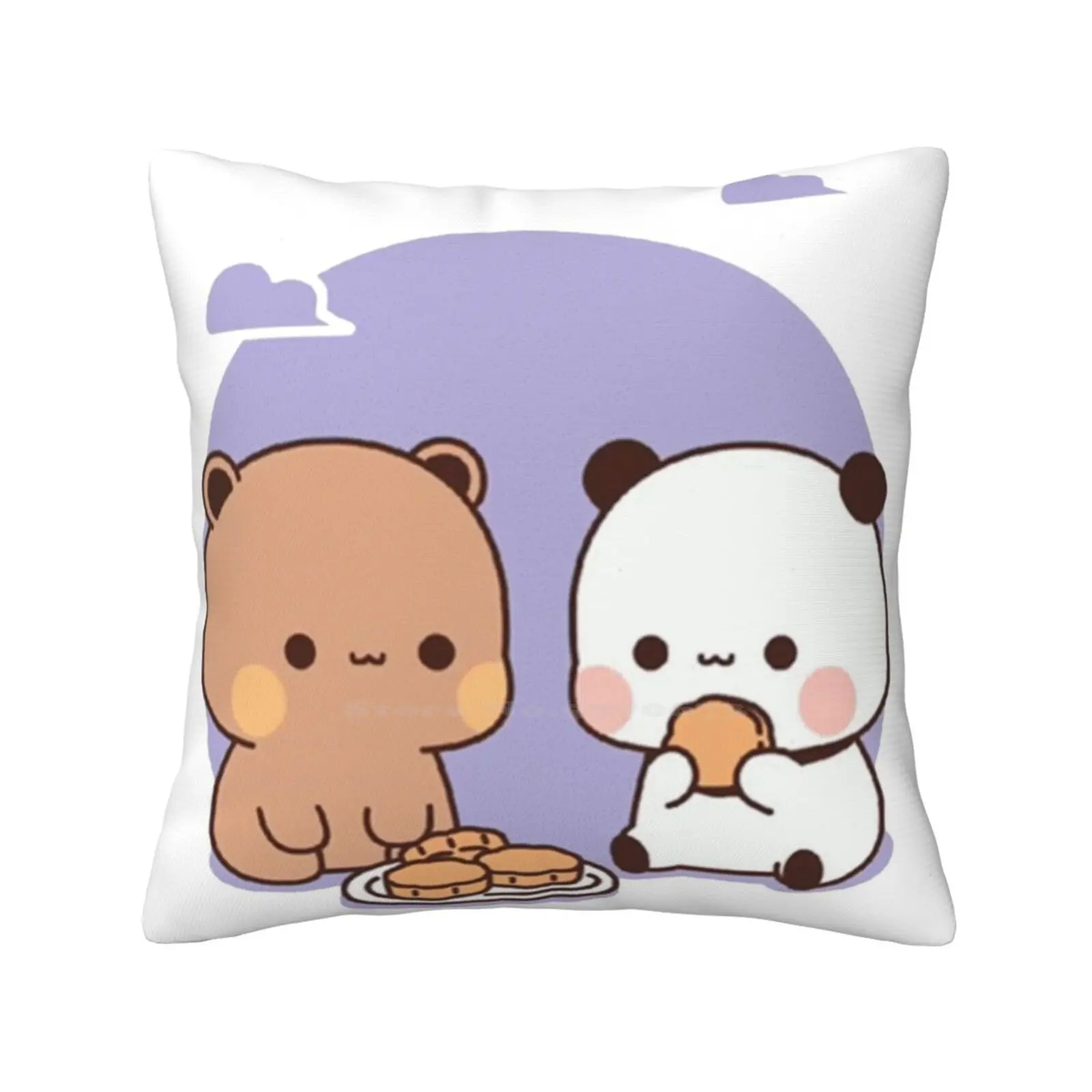 Panda And Brownie Bear Couple Soft Comfortable Pillowcase Cute Colorful Baby Bears Baby Panda Cute Panda Bear Panda Bear Bears