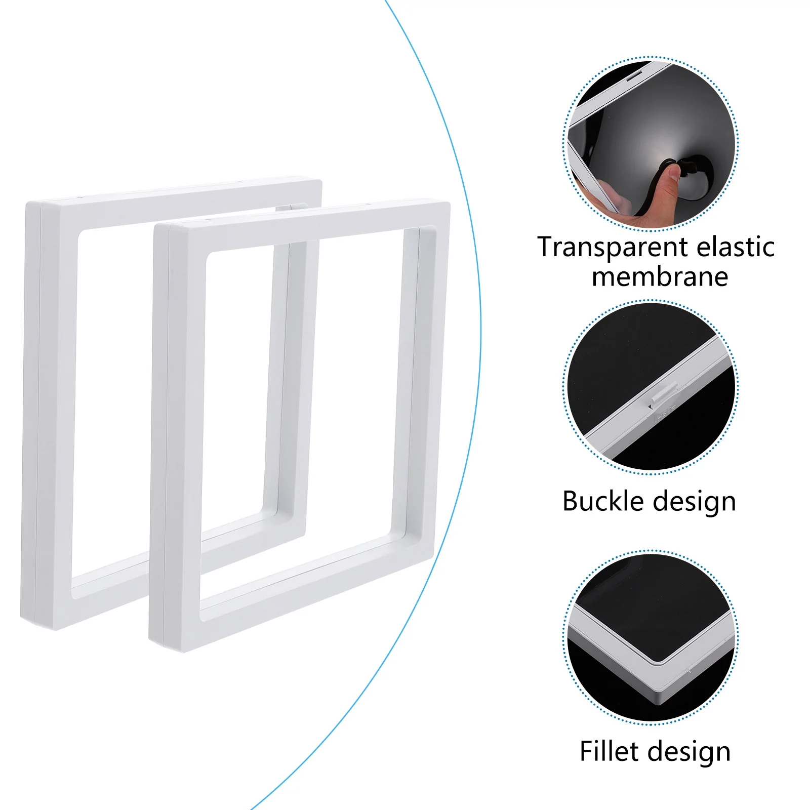 

2Pcs Clear Jewelry Display Box with 3D Floating Effect Waterproof Display Stand for Collectibles Jewelry Packing Organizer