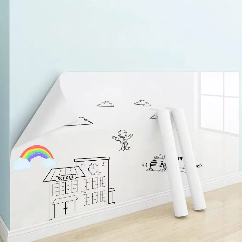 Electrostatic Wall Stickers for Children Removable and Non-invasive Graffiti Painting Board Hanging-on Wall Sticker 60x1000cm