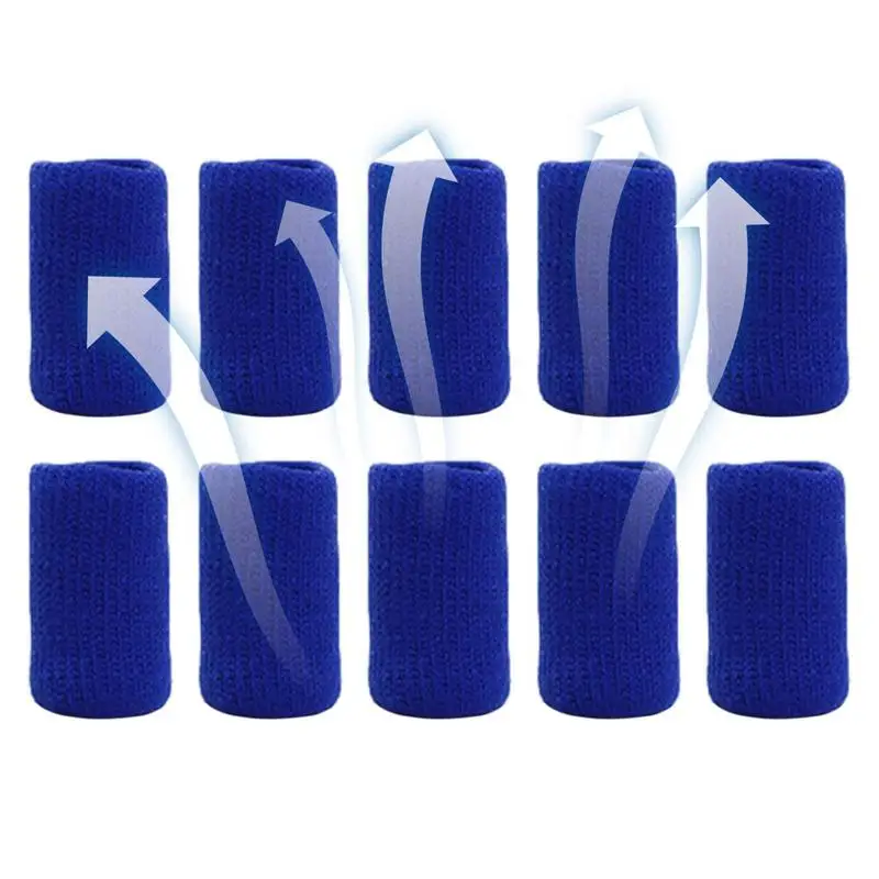 

Golf Finger Sleeve Ergonomic Nylon Elastic Sports Finger Support Improve Grip Finger Protectors 10pcs Stabilize Joints