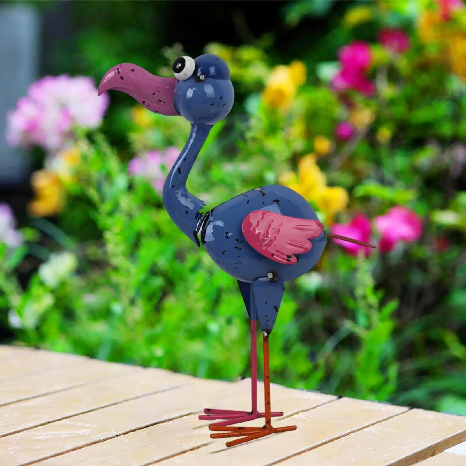 

Садовая статуя Многофункциональная металлическая скульптура страуса для лужайки, крыльца, балкона