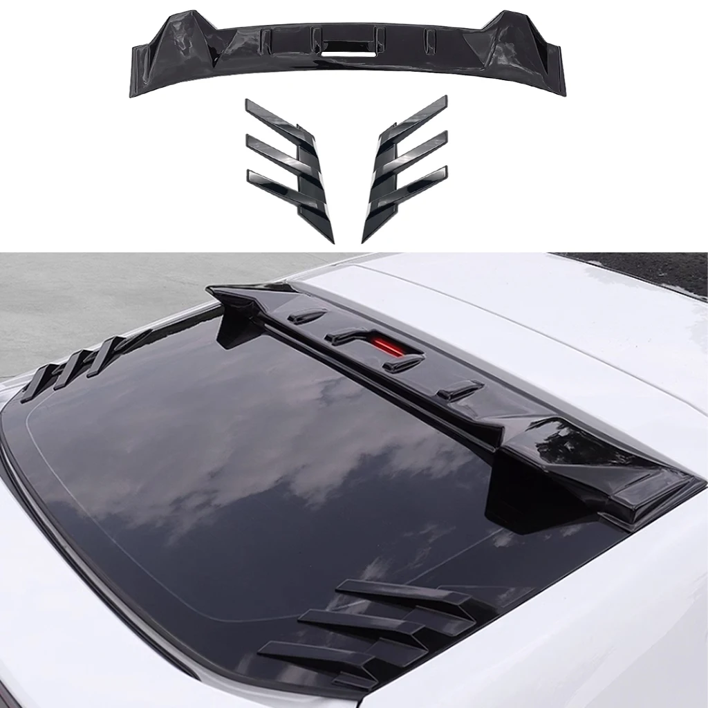 Car Rear Window Spoiler Side Spoiler Wing For CHANGAN UNI-V UNIV 2022 2023 Rear Window Spoiler Lip Glossy Black