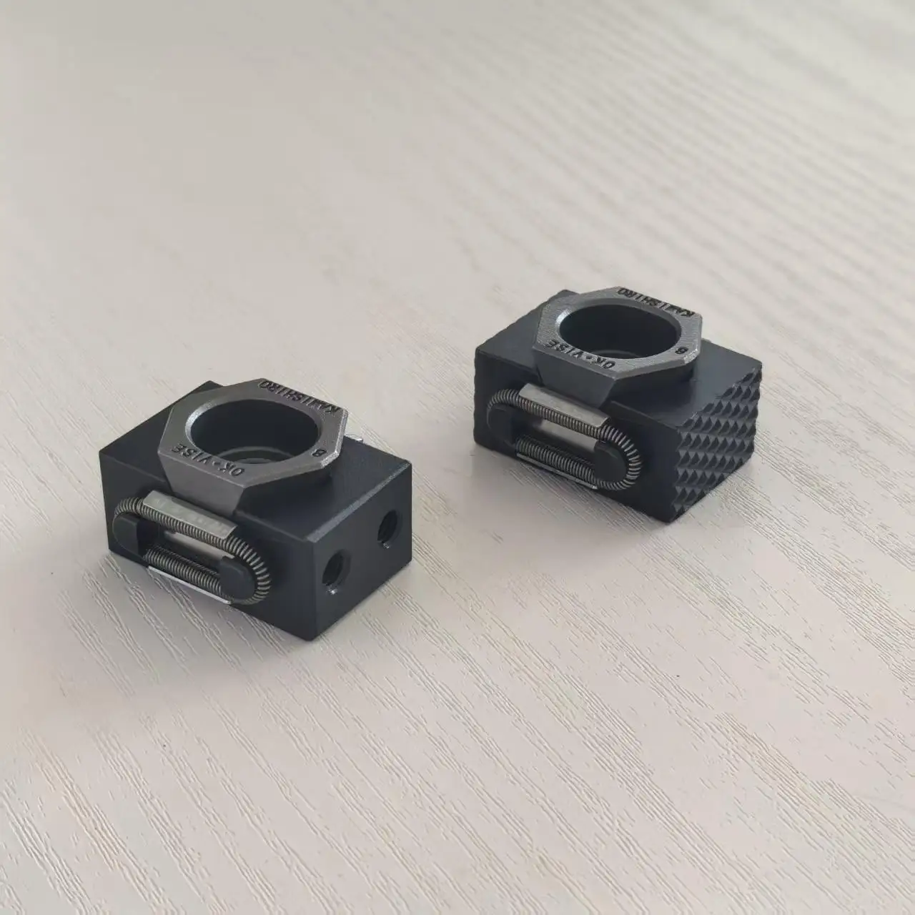 Industrial CNC Pneumatic Wedge Fixture Single Modular Vise With Smooth/Tooth Jaws Stable Clamping Block For Batch Machining