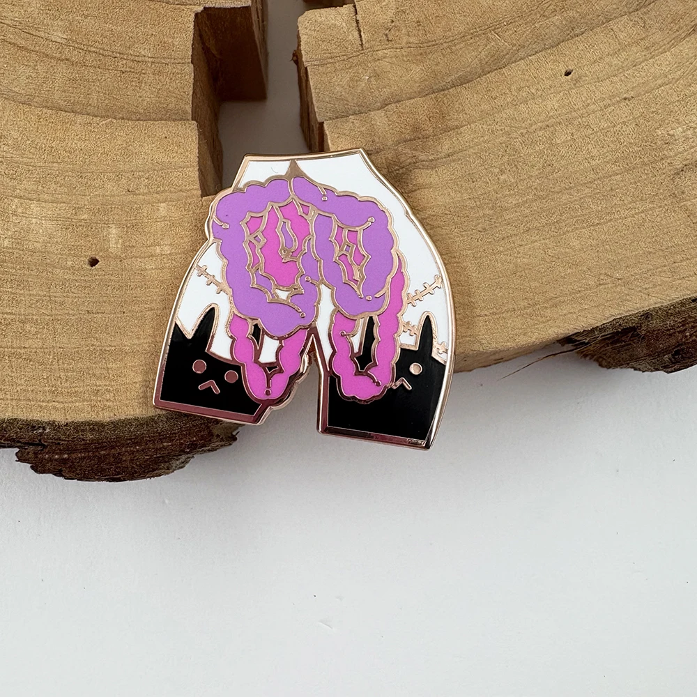 Intestines Cute Elf Enamel Pin Anatomy Human Badge Medical Brooch Supplies Healthcare Medical Students Decorative