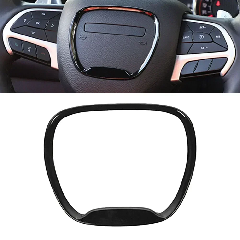 Car Steering Wheel Frame Trim Cover For Dodge Charger Challenger 2015-2022 For Durango 2014-2021 Center Protection Cover Sticker