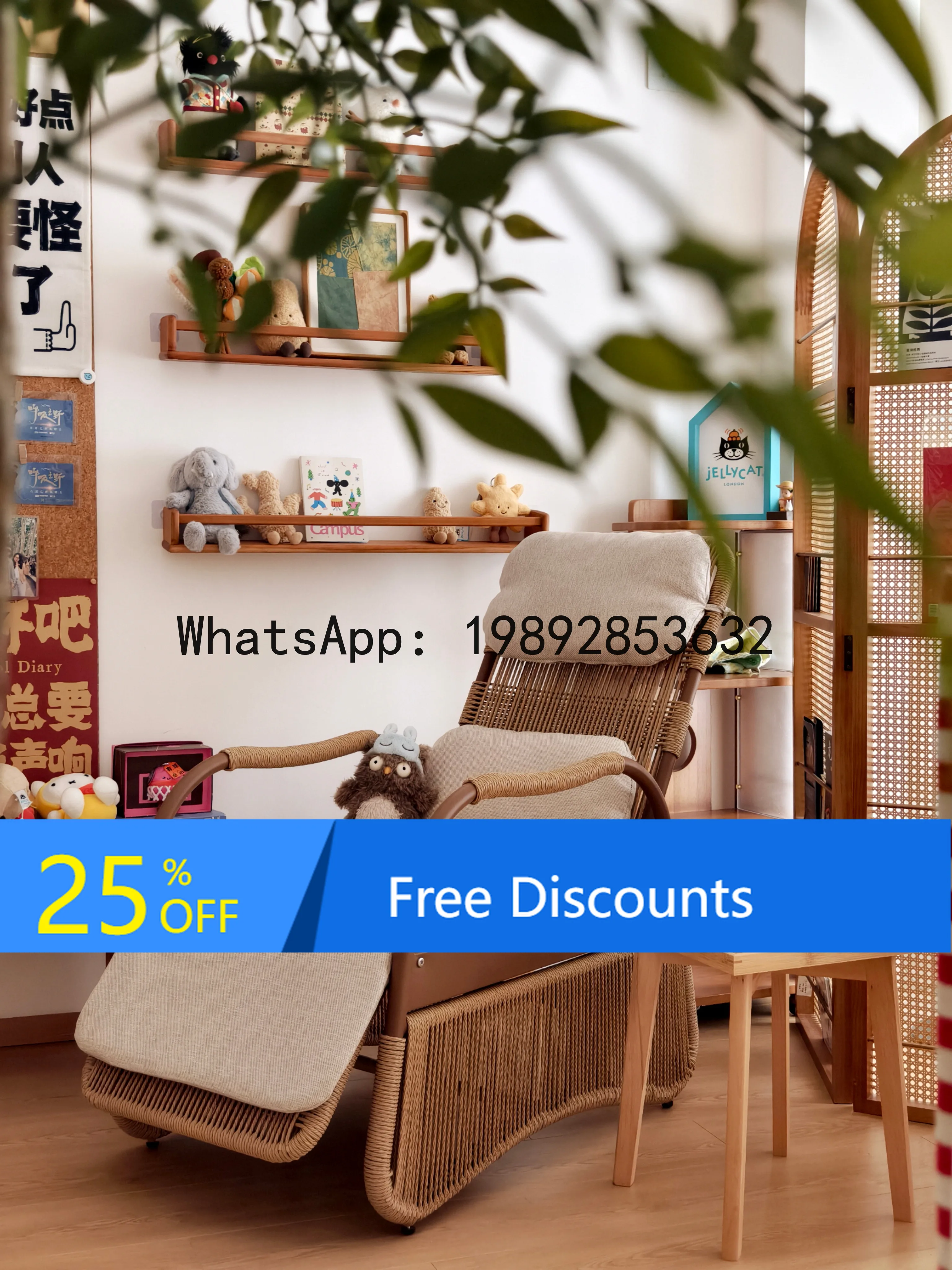 ZK Living Room Home Use, Three-in-One Chair for Sitting, Lying, and Sleeping, Leisure Lazy Nap Zero Gravity Sofa Rattan Chair