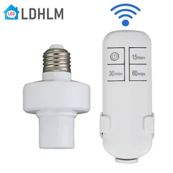 LDHLM-enchufe de luz E27 con Control remoto inalámbrico, portalámparas para bombillas LED, Kit de interruptor de luz inalámbrico, AC180-250V