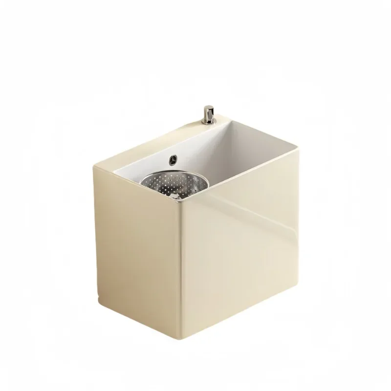 

Cream wind ceramic mop washing basin, sink bathroom floor-to-ceiling household balcony mop basin
