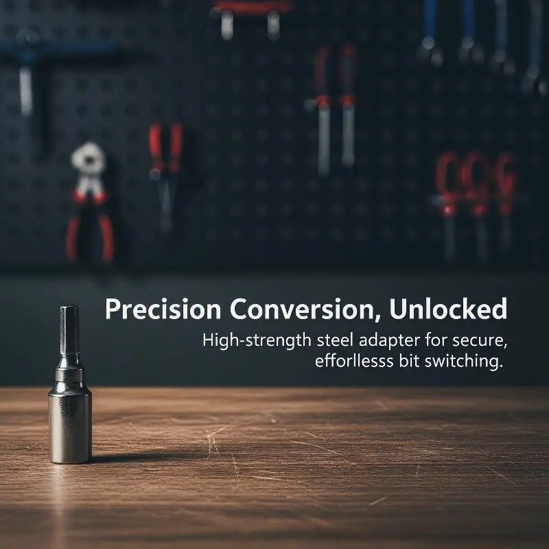 High Precision Hex Shank 6.35mm to 4mm Insert Bit Adapter Socket Magnetic Holder 2Pcs for Professional and Home Improvement