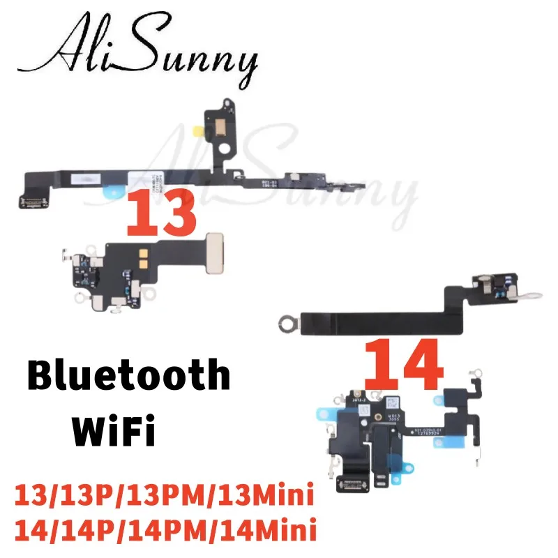 AliSunny بلوتوث واي فاي الكابلات المرنة آيفون 14 13 برو ماكس 14 زائد هوائي إشارة NFC كليب إصلاح أجزاء