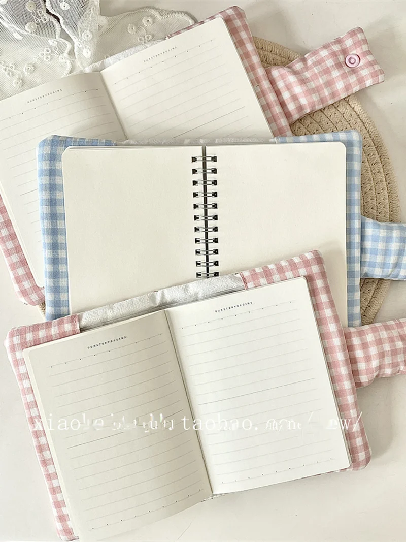 Copertina per notebook in tessuto con motivi floreali multiuso, diario staccabile estetico, resistente alle macchie, con stampa floreale, per diario
