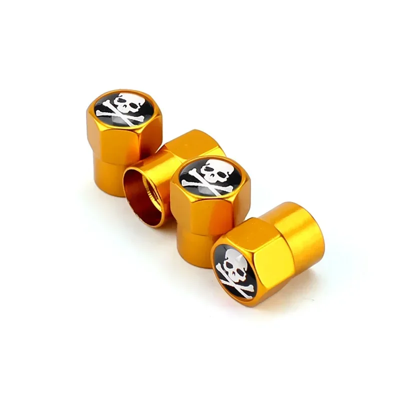 Skull Car Wheel Tire Valve Caps for Audi Mercedes Benz Volkswagen BMW KIA Porsche Toyota Ford Honda Land Rover Tesla images - 6