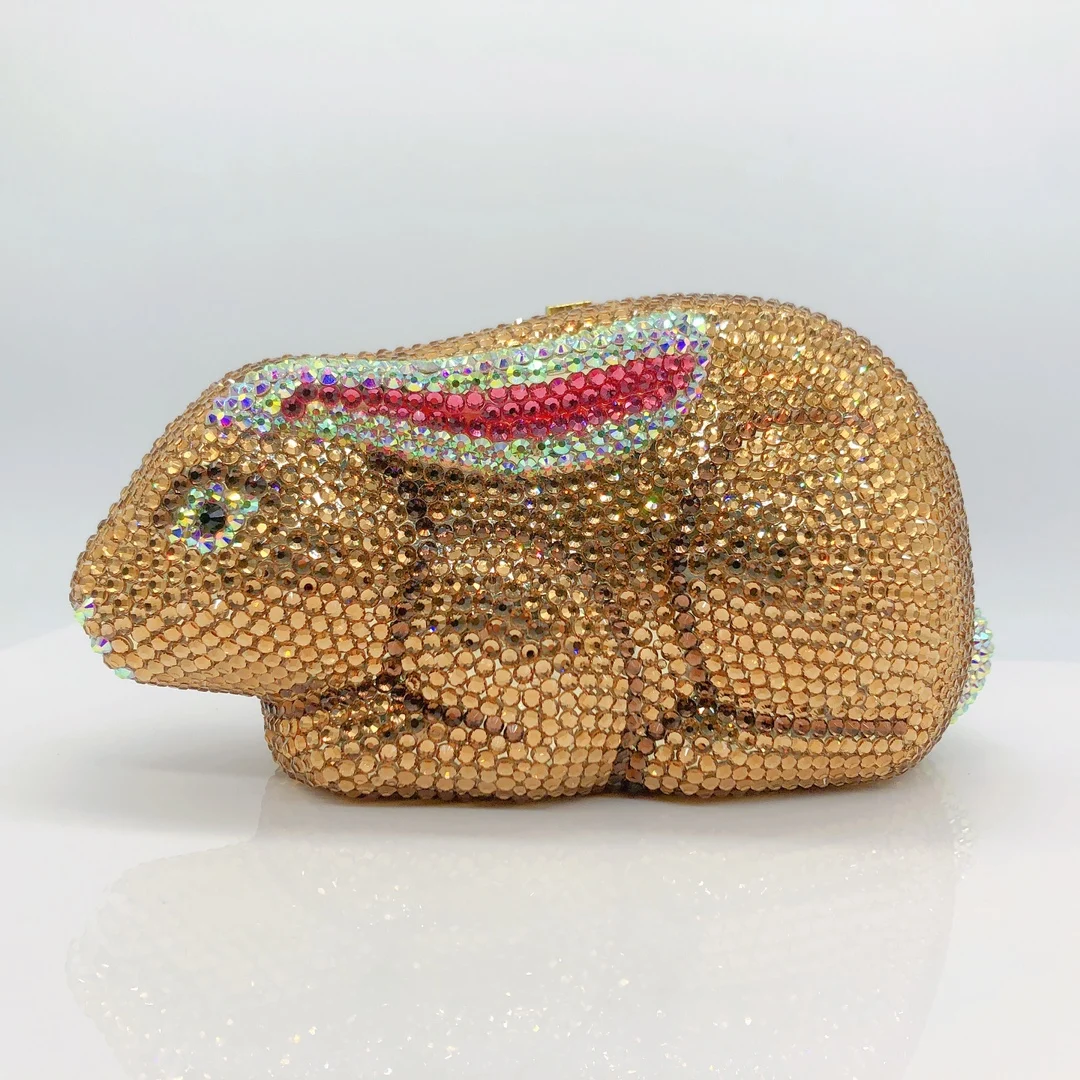 

Rabbit Clutch Rabbit Diamond-encrusted Dinner Bag Banquet Full Of Diamonds Clutch Crystal Rabbit Ornament Bolsas De Fiesta Noche