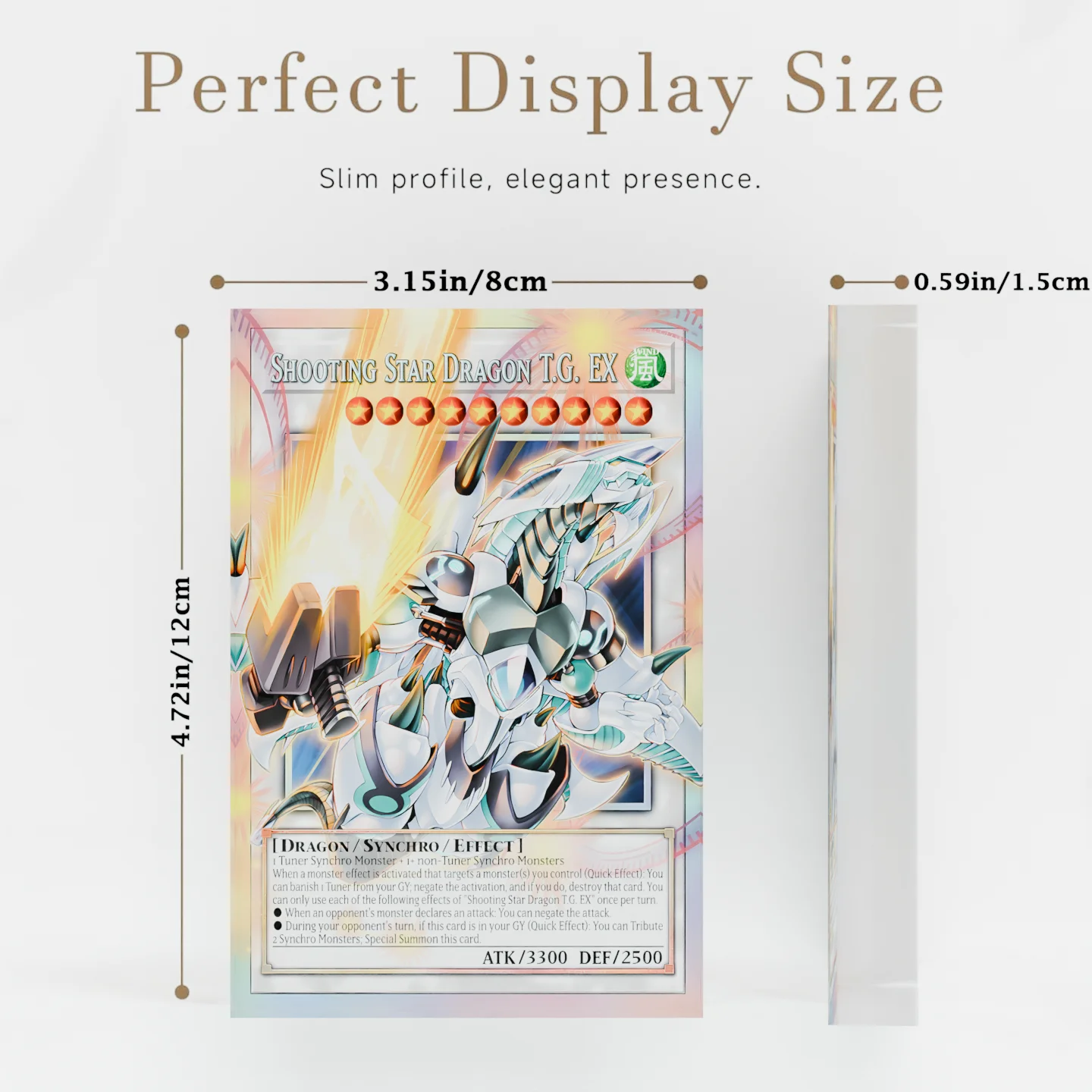 Yu-Gi-Oh YGO Shooting Star Dragon T.G. EX Clear Acrylic Block Anime Goods Desktop Ornament Desk Decor Collection Gift