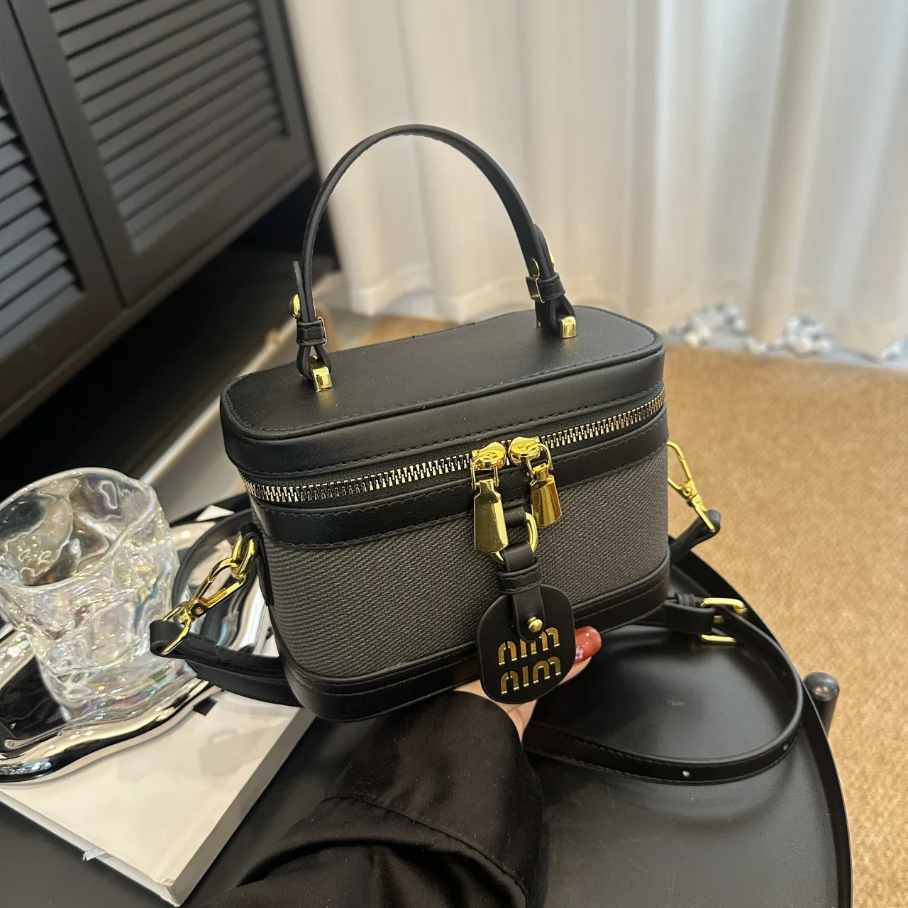 

Early Spring Color Block Structured Box Bag Vintage Patchwork Multiway Convertible Top Handle Shoulder Crossbody Trendy Purse