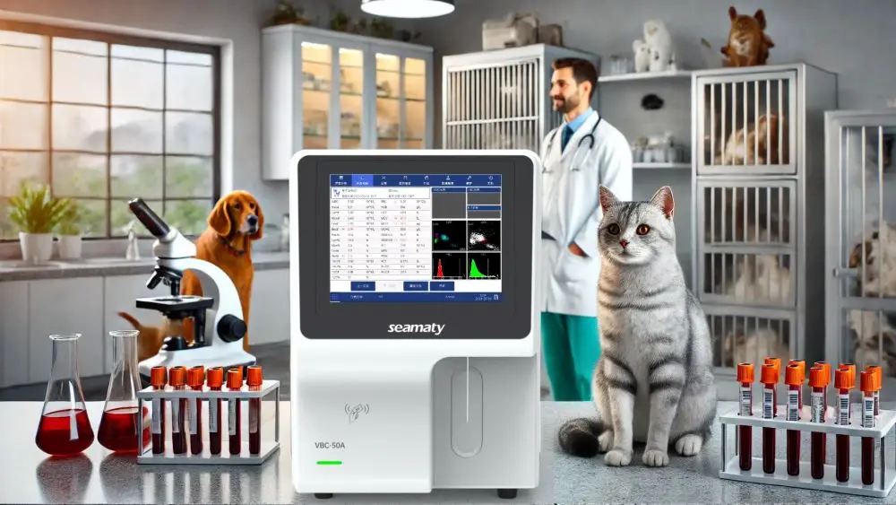 Seamaty VBC50A 3 Diff Fully Automatic Vet Hema tology Automatic Triple  Cell Analyzer For Routine  Test