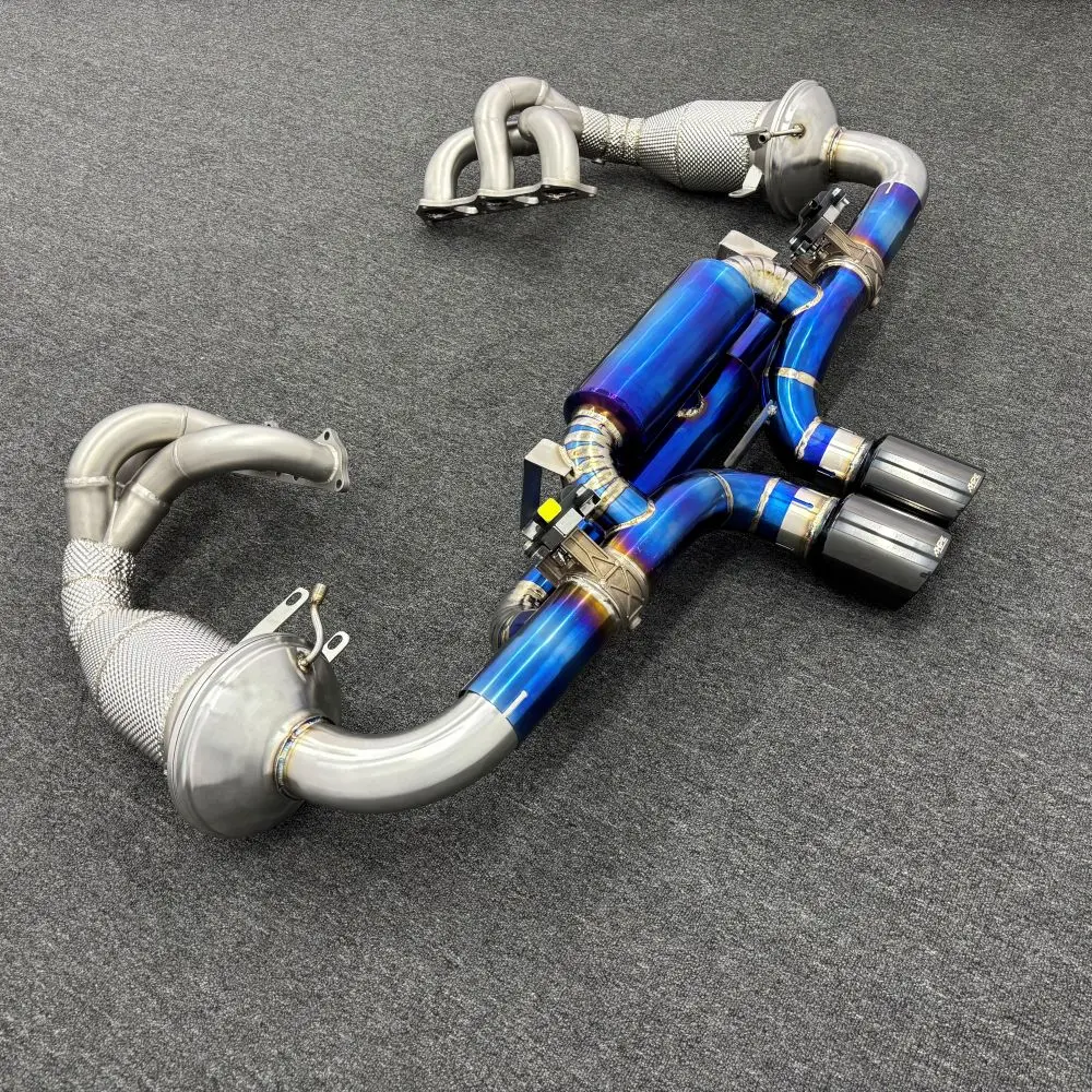 Titanium Alloy Water Drop Catback Exhaust Pipes Designed Specifically for Porsche 992 GT3