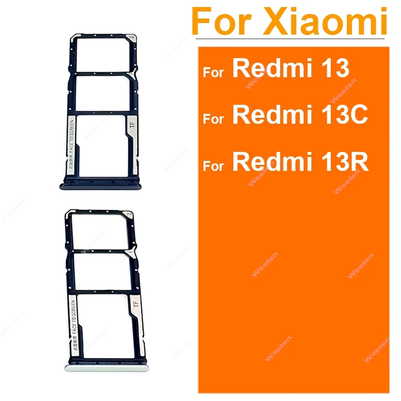 

Лоток для SIM-карты, слот для Xiaomi Redmi 13 13C 13R 4G 5G, держатель для SIM-карты, устройство для чтения SIM-карт, гибкий ленточный кабель, ремонт, запасные части