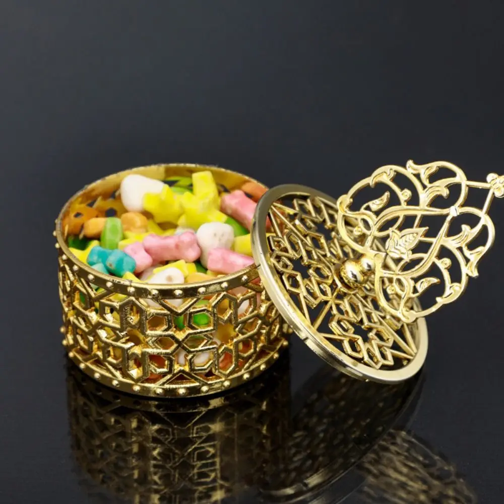 

1Pc Souvenir Gift Case Gold Electroplating Small Box Home Table Decor Portable Wedding Trinket Box Candy Container Sugar Box