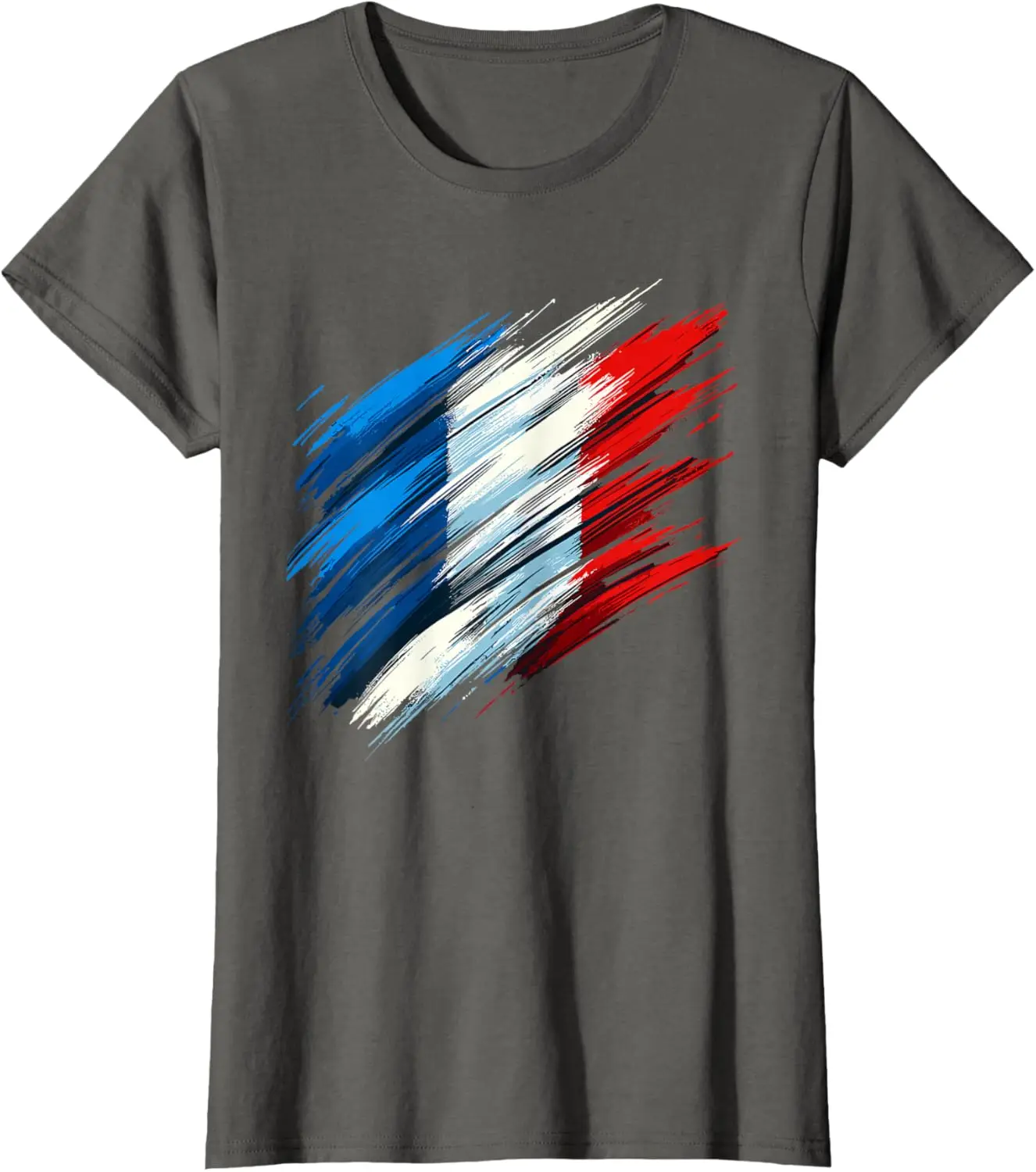 France French Flag Drapeau Français T-Shirt Short Sleeve Casual 100% Cotton Shift