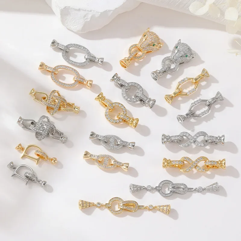 

1 Pc Jewelry DIY Selected Closing Clasp, Create A Personalized Creative Bracelet Necklace, Plating Clasp Connector Accessories